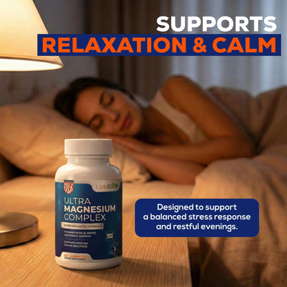 LiveGood™ Ultra Magnesium Complex, Organic Magnesium Glycinate and Gluconate for Muscle Recovery, Nerve Support & Relief – High Absorption Supplement, Vegan, Non-GMO, Made in USA, 60 Capsules LIVEGOOD buy supplements Au