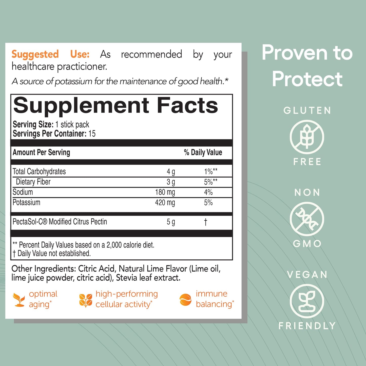 PectaSol Modified Citrus Pectin – 454g Powder – Total-Body Health Supplement to Support the Heart, Immune System, Inflammation Response & Healthy Aging + Maintain Healthy Galectin-3 Levels