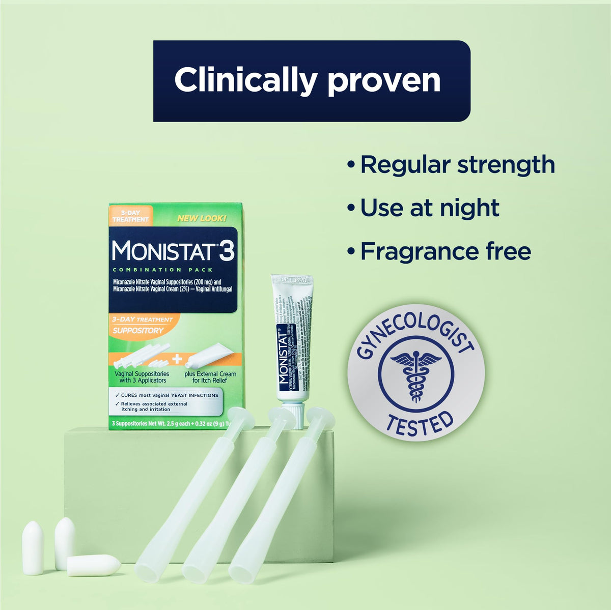 Monistat 3-Day Yeast Infection Treatment for Women, 3 Miconazole Vaginal Suppositories & External Itch Relief Cream (9g Tube) Combo Pack Monistat buy supplements Au