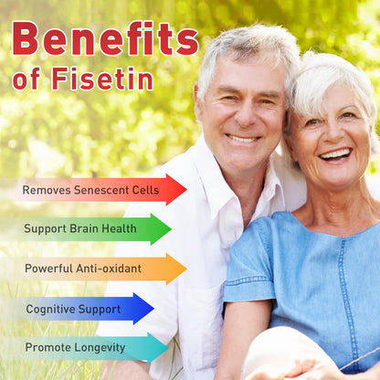 Uarcool Fisetin Supplement 2000mg for Healthy Aging and Longevity, Skin Health, Brain - Soy Free, Vegetarian - 60 Softgels(2 Bottles) UarcoolBuy Supplements Australia