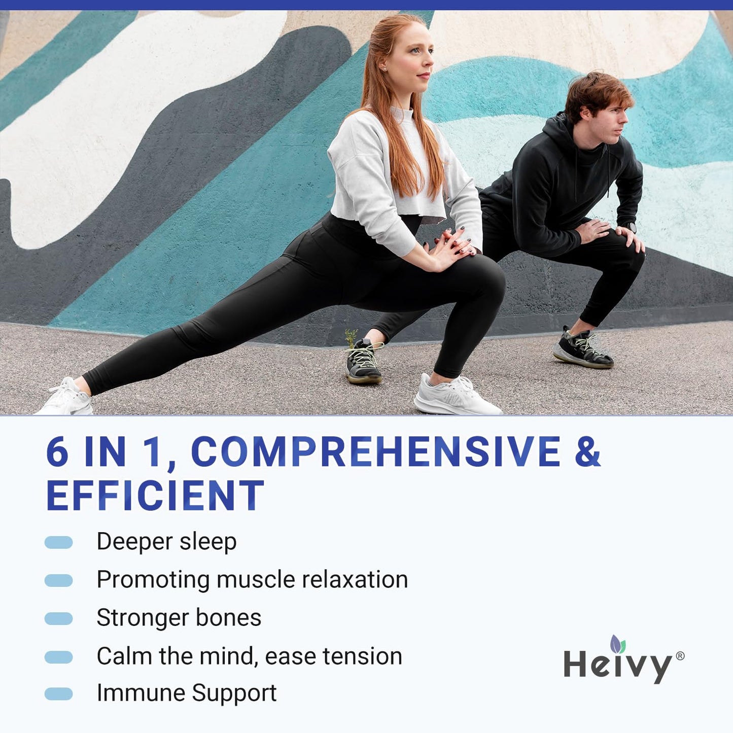 Heivy 4 in 1 Magnesium Complex with Zinc & Vitamin D3, 320mg Elemental Magnesium (Glycinate/Citrate/Gluconate/Malate), 120 Capsules (4 Months Supply), Vegan, Non-GMO, Gluten-Free, 3rd Party Tested Heivy buy supplements Au