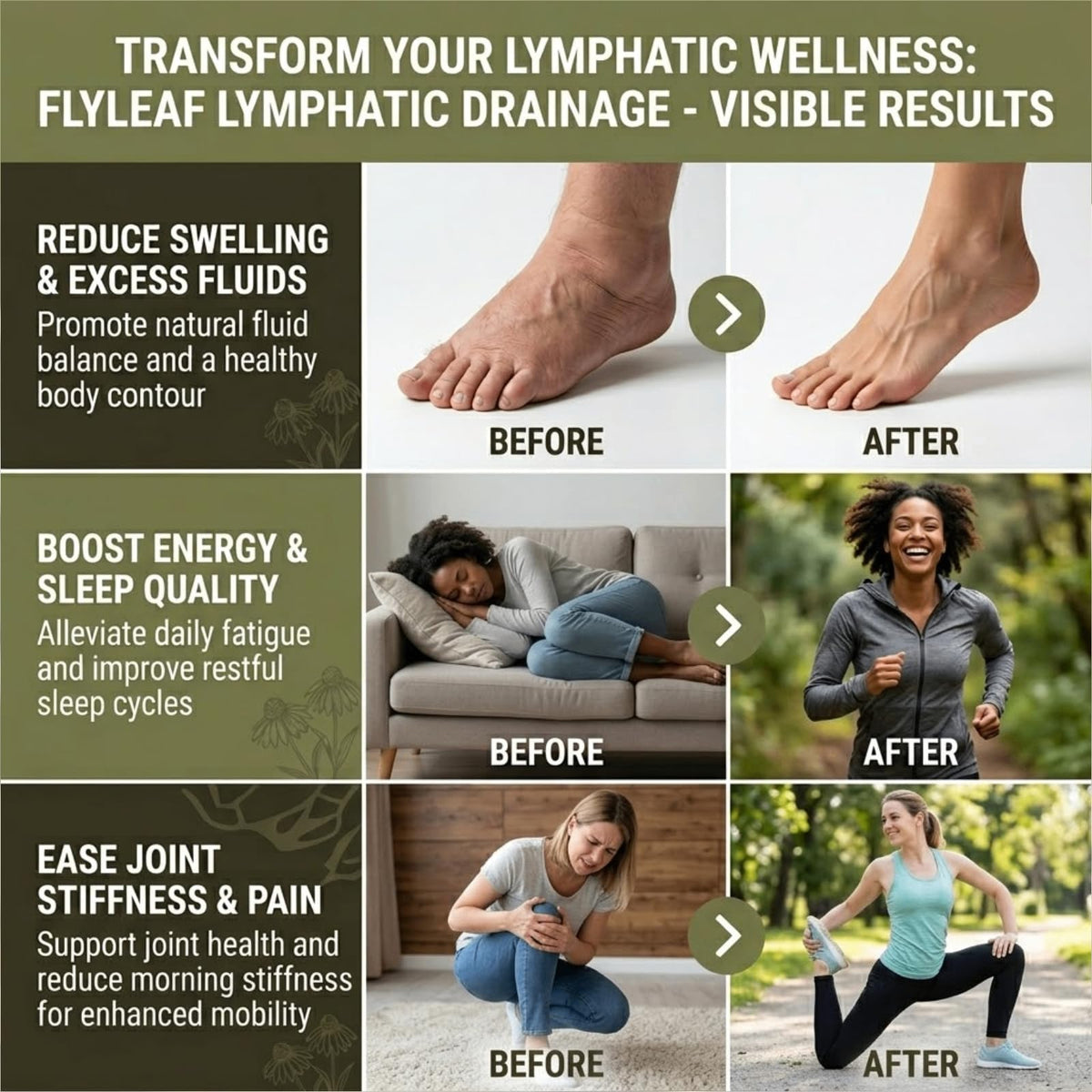 Lymphatic Drainage Capsules - 45-Day Body Reset with 500mg Echinacea & Dandelion - Supports Fluid Balance, Natural Energy & Joint Comfort - Non-GMO, 90 Capsules FLYLEAF buy supplements Au