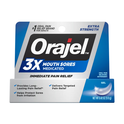 Orajel 3X for Mouth Sores: Maximum Strength Gel Tube 0.42oz- from #1 Oral Pain Relief Brand Orajel buy supplements Au