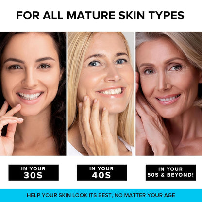 Anti-Aging Face Moisturizer with Retinol, Collagen & Hyaluronic Acid - Made in USA - Moisturizer Face Cream for Women & Men - Firming & Hydrating Neck Cream - Day & Night Skin Care - 1.7 fl oz