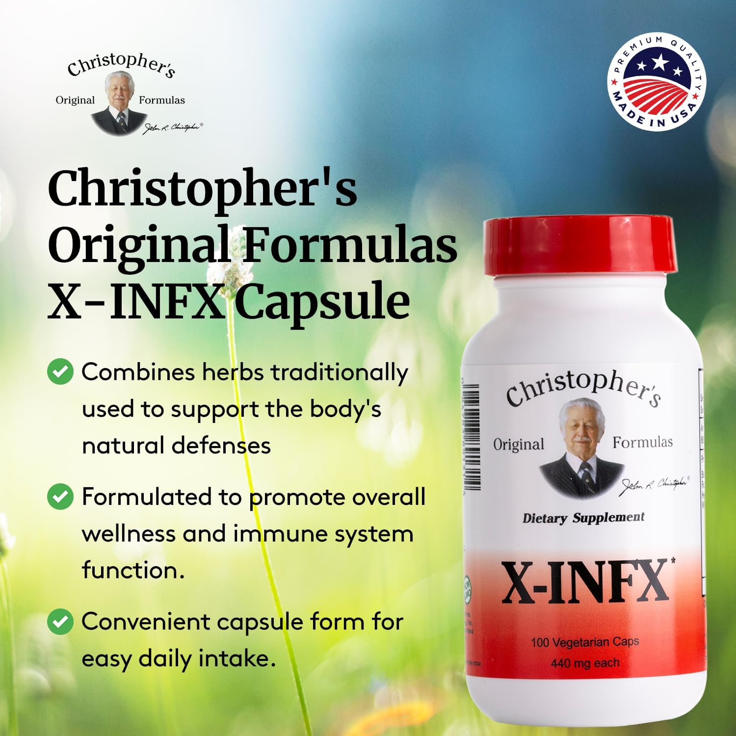 Christopher's Original Formulas X-INFX Formula, Natural Immune Support, 100 Caps Christopher's Original FormulasBuy Supplements Australia