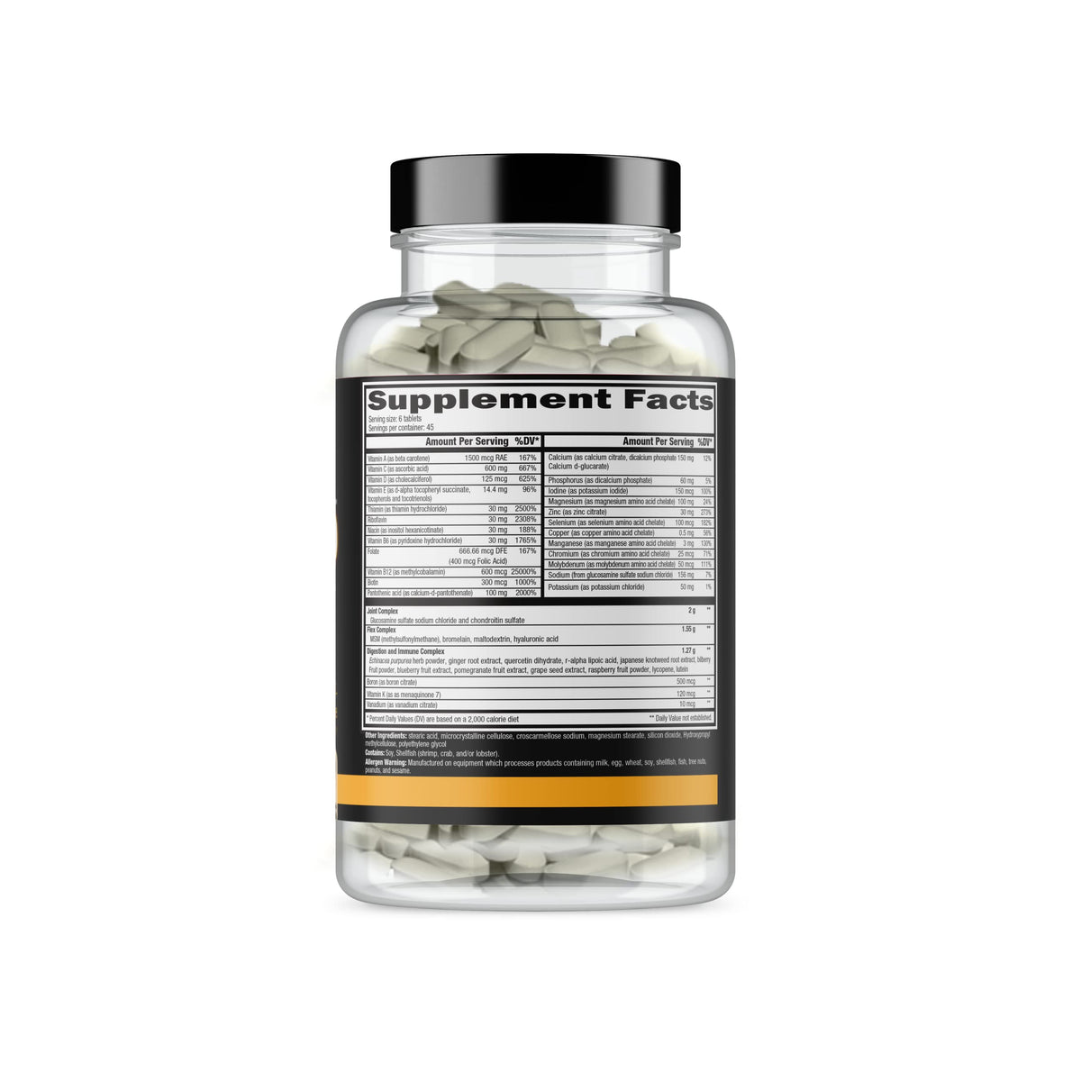 CONTROLLED LABS Orange Triad Daily Multivitamin, Iron Free Sports Supplement for Workout, Digestion, Immune, and Joints, 45 serv - Tablets (270 Count (Pack of 1)) CONTROLLED LABSBuy Supplements Australia