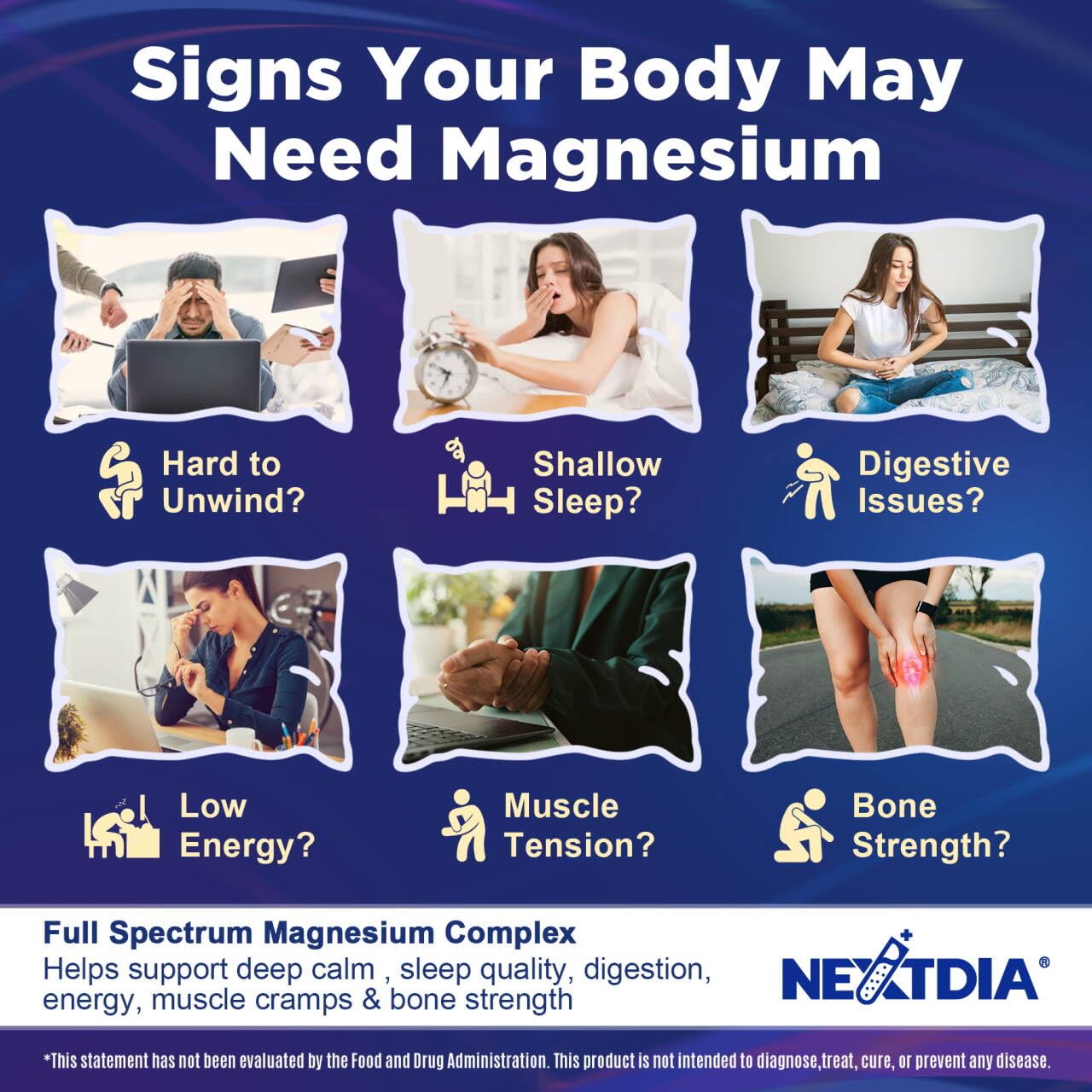 Full Spectrum Magnesium Glycinate Complex 21 in 1 Gummies for Deep Calm Sleep, 12 Forms Magnesium Citrate Malate Taurate Orotate for Women Men + Probiotics w/Ashwagandha, L-Theanine, GABA, 120Cts Nextdia buy supplements Au