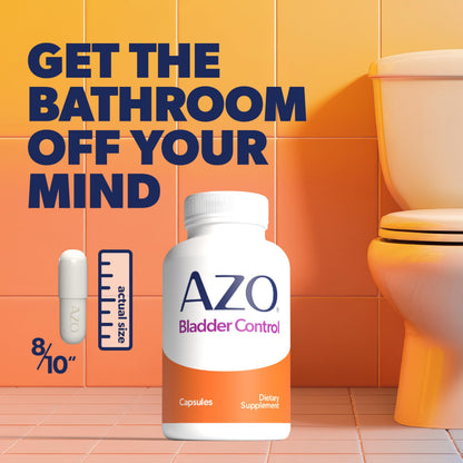 AZO Bladder Control with Go-Less Daily Supplement | Helps Reduce Occasional Urgency, leakage due to laughing, sneezing and exercise††† | 72 Capsules AZO buy supplements Au
