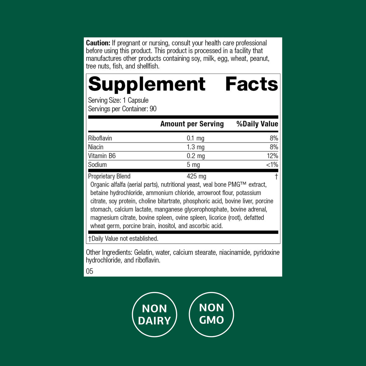 Standard Process Ostarplex - Dietary Supplement for Connective Tissue Health - Aids Liver Health & Function - Contains Vitamin B6 - Non-Dairy - 90 Capsules (90 Servings) Standard Process Inc.Buy Supplements Australia