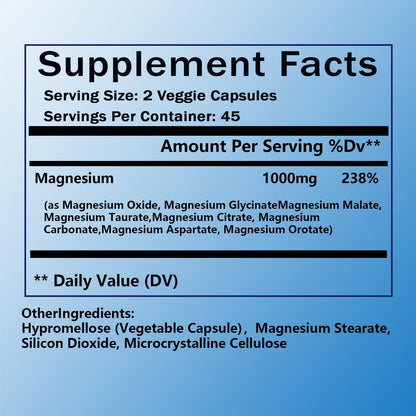 Nutrapure Magnesium Complex 7 Elemental Supplement - Magnesio Complex 1000mg Forms Including Glycinate, Citrate, Malate, Taurate Chelated | Energy Support | Vegan Non-GMO, 90 Capsules (2) WSJAWH buy supplements Au