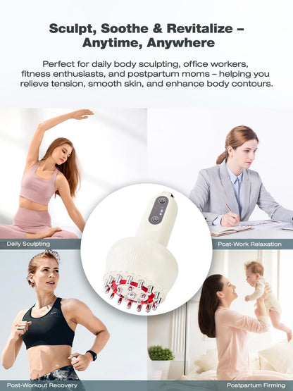 Yuonry Lymphatic Drainage Massager & Anti Cellulite Massage Tool, Helps Reduce Stretch Marks & Cellulite, for Legs, Arms & Belly, Body Sculpting Machine with Microcurrent, Light, Heat & Vibration Yuonry buy supplements Au