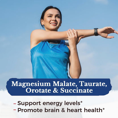 Vitalitown 10 in 1 Magnesium Complex Supplement - 400mg Elemental Magnesium Chelated with Glycinate, Citrate, Malate, Taurate & More - for Sleep Heart Energy - Non-GMO, Vegan, 90 Caps Vitalitown buy supplements Au