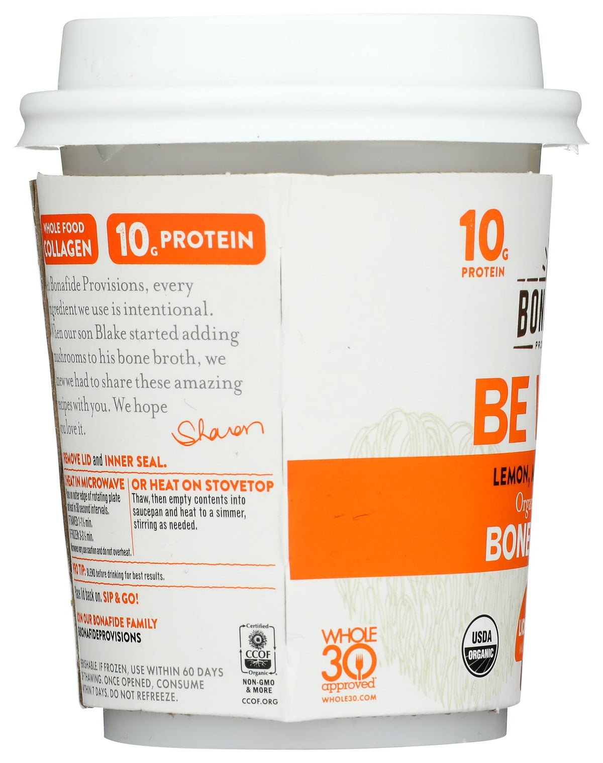 Bonafide Provisions Fresh Organic Be Well Broth with Lemon, Mint & Ginger Organic Chicken Bone Broth, Frozen 8 fl oz - Gluten-Free, Grain-Free, Paleo and Keto Friendly Bonafide Provisions buy supplements Au