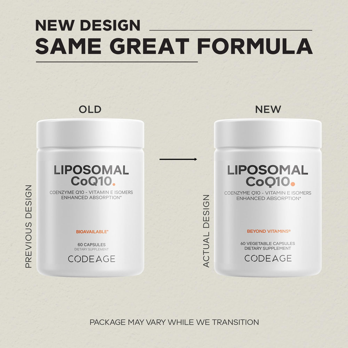 Codeage Liposomal CoQ10 Supplement - 125 mg Coenzyme Q10 with Vitamin E Isomers Tocopherols - 2-Month Supply - 1 Capsule Per Serving - Liposomal Delivery - Vegan, Non-GMO, Gluten-Free - 60 Capsules CodeageBuy Supplements Australia