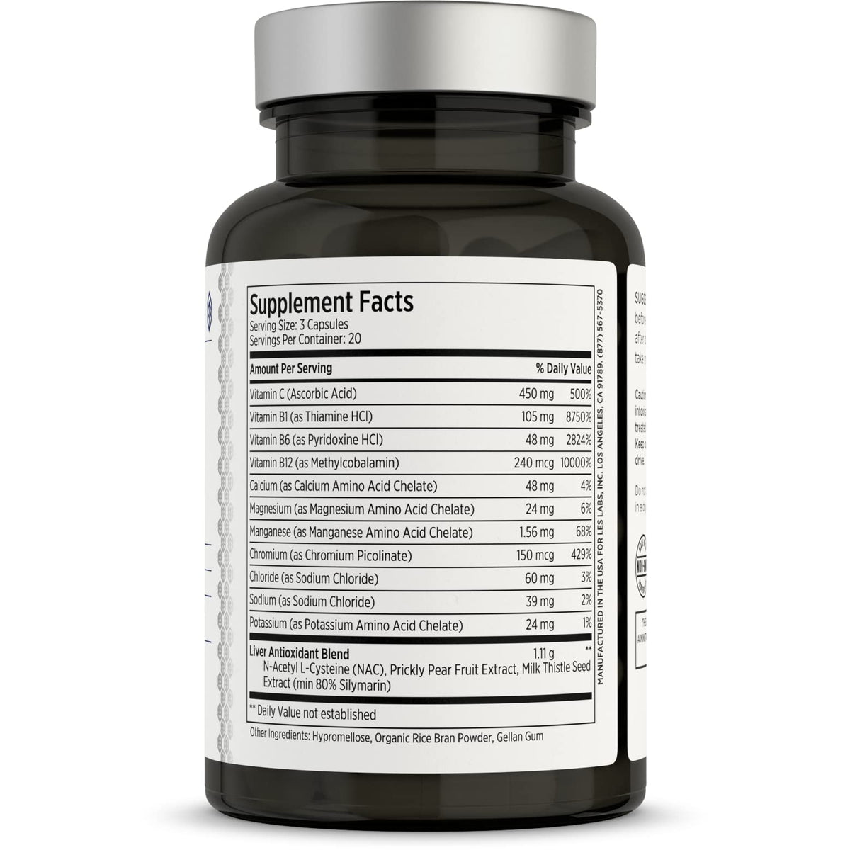 LES Labs DeToxx – Better Mornings & Recovery, Liver Support, Electrolyte Replenishment & Glutathione Support – Prickly Pear, Milk Thistle & NAC – Non-GMO Supplement – 60 Capsules LES Labs buy supplements Au