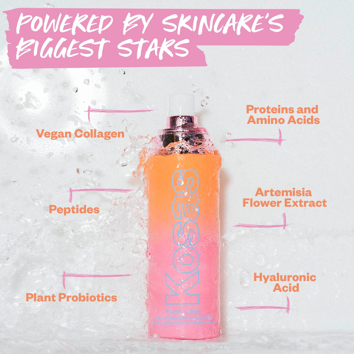 Kosas Plump and Juicy Vegan Collagen Spray - On Serum, Made in USA - Visibly Firms, Soothes, and Hydrates the Skin - 3.38 Oz Kosas buy supplements Au
