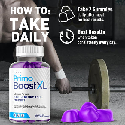 (2 Pack) Primo Boost XL Gummies, Official Primo Boost XL Gummys with All Natural Ingredients, Advanced PrimoBoost Health & Wellness Formula with Max Strength Active Lifestyle Vitamins (120 Gummies) SyvorBuy Supplements Australia