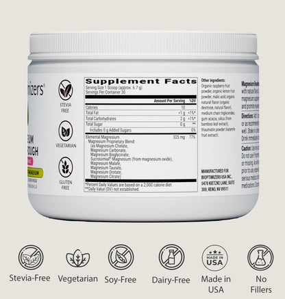 BIOptimizers Magnesium Breakthrough Drink - 8 Forms of Magnesium, Electrolytes, Sleep Health, Stress, Muscle Recovery, Heart Support | Glycinate,