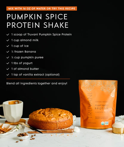 Truvani Organic Plant Based Protein Powder | Vanilla Chai | 10 Servings | Vegan | 20g Pea Protein | Keto | Gluten & Dairy Free | Low Carb | No Added Sugar