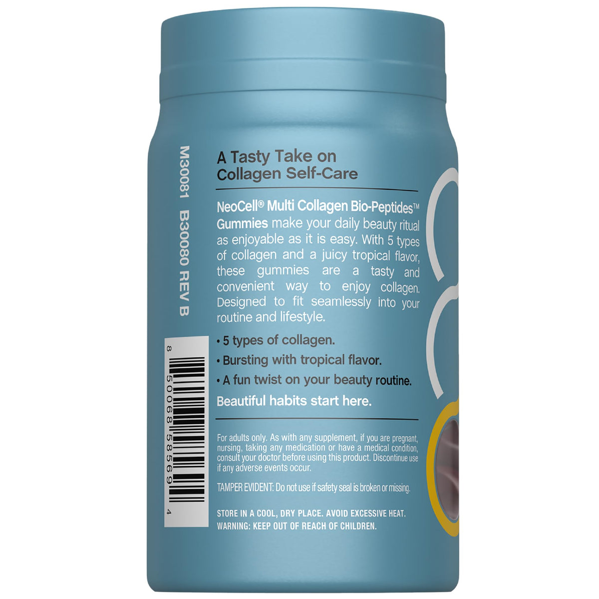 NeoCell Multi Collagen Bio-Peptides Gummies | 60 ct | Tropical Flavor | Type I, II, III, V, X | Advanced BioActive Formula NeoCell buy supplements Au