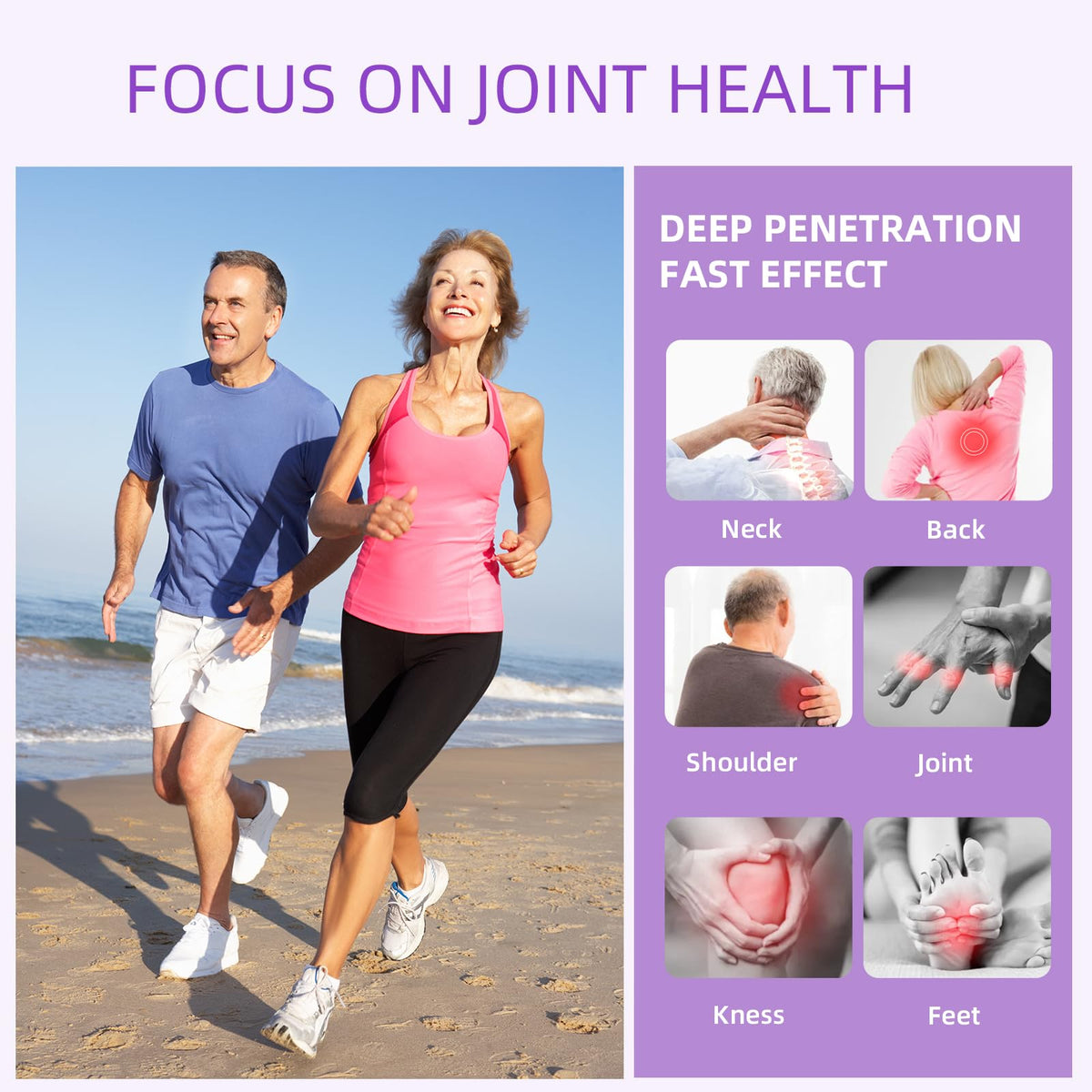 Nodfens Joint Pain Gel, Purple Relief Soothing Massage Cream for Knees, Neck, Feet, Hand Whole Body NodfensBuy Supplements Australia