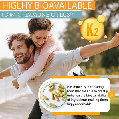 Quercetin 1,000mg, Vitamin C 1,000mg, Zinc 50mg, Vitamin D3 5,000iu, Selenium, Copper, Acerola, Ginger, Rutin, Bitter Orange, Rose Hips, Echinacea, Immune C Plus, 14 in 1 Immune C Plus (120 Count) KAPPA NUTRITIONBuy Supplements Australia
