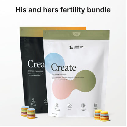 Luminary Vitamins Create for Men | IVF-Doctor Formulated Male Fertility Gummies | 300 mg CoQ10, 900 mg L-Carnitine, 10 mg Lycopene | Supports Sperm Health | Vegan & No Added Sugar (28 Day Supply) Luminary Vitamins buy supplements Au