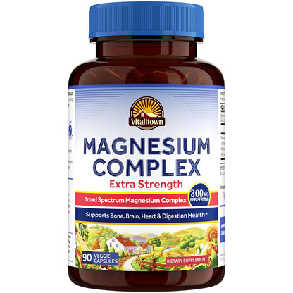 Vitalitown Magnesium Complex supplement bottle on a white background