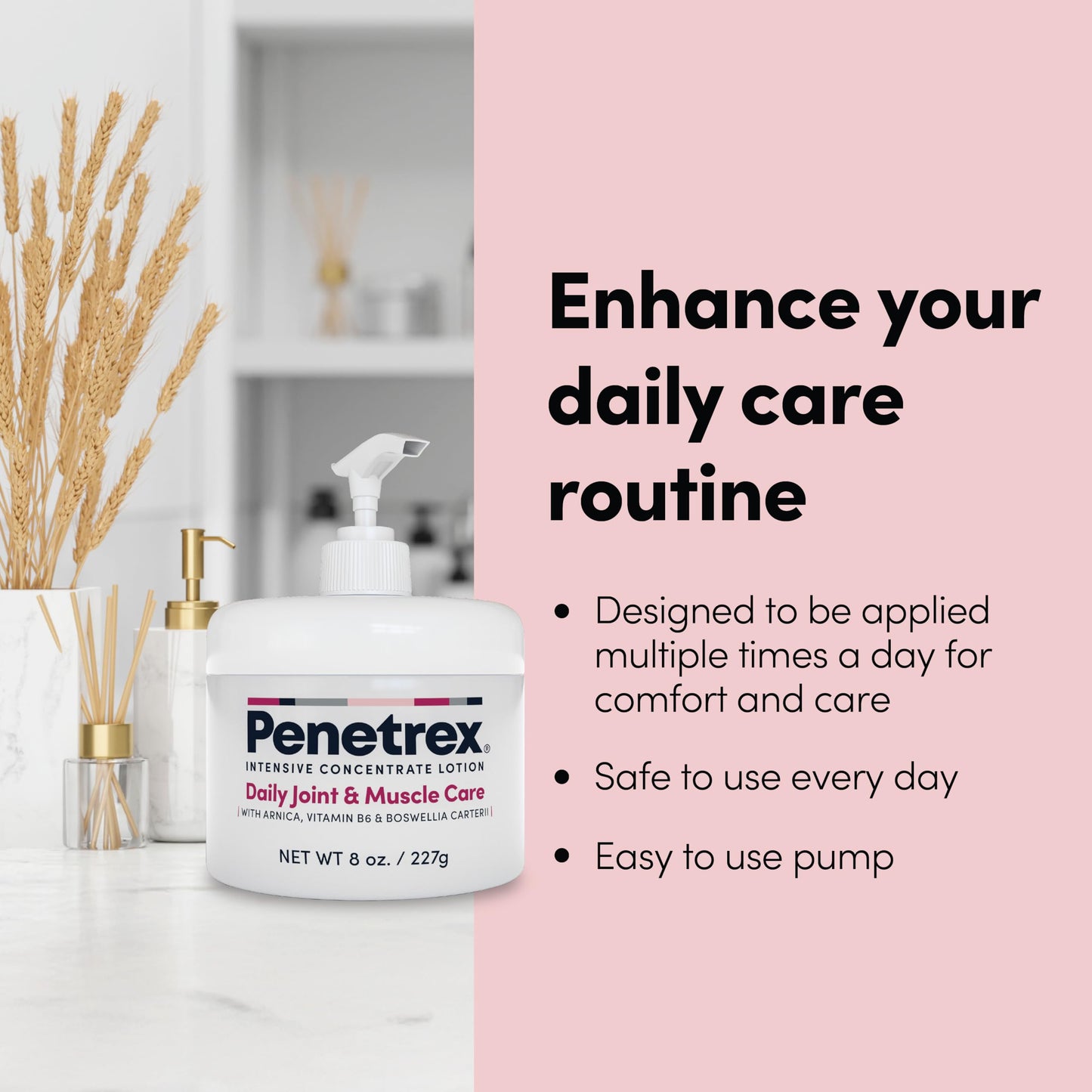 Penetrex Joint & Muscle Care Lotion – Soothing Botanical Formula with Arnica, Vitamin B6 & MSM – Lightweight Easy to Apply Lotion - Fresh Disappearing Scent - for Everyday Movement Support