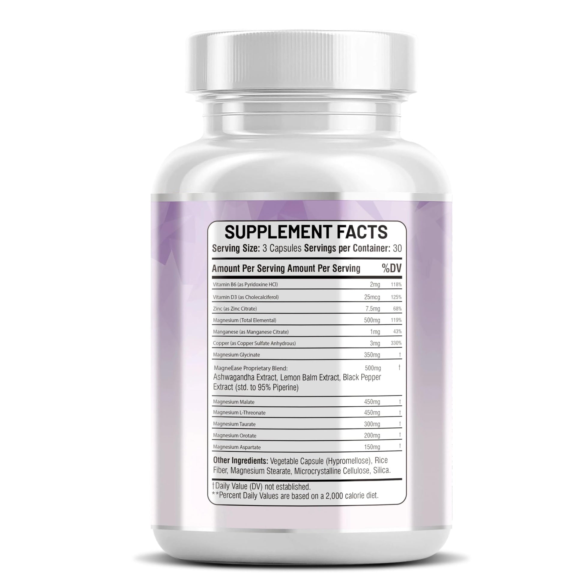 Kun Shafi Magnesium Complex with Magnesium Glycinate Malate, L-Threonate, Taurate, Orotate, Zinc,Aspartate, Copper Manganese & Vitamin D3 B6 Complex - 1Pack Kun Shafi buy supplements Au