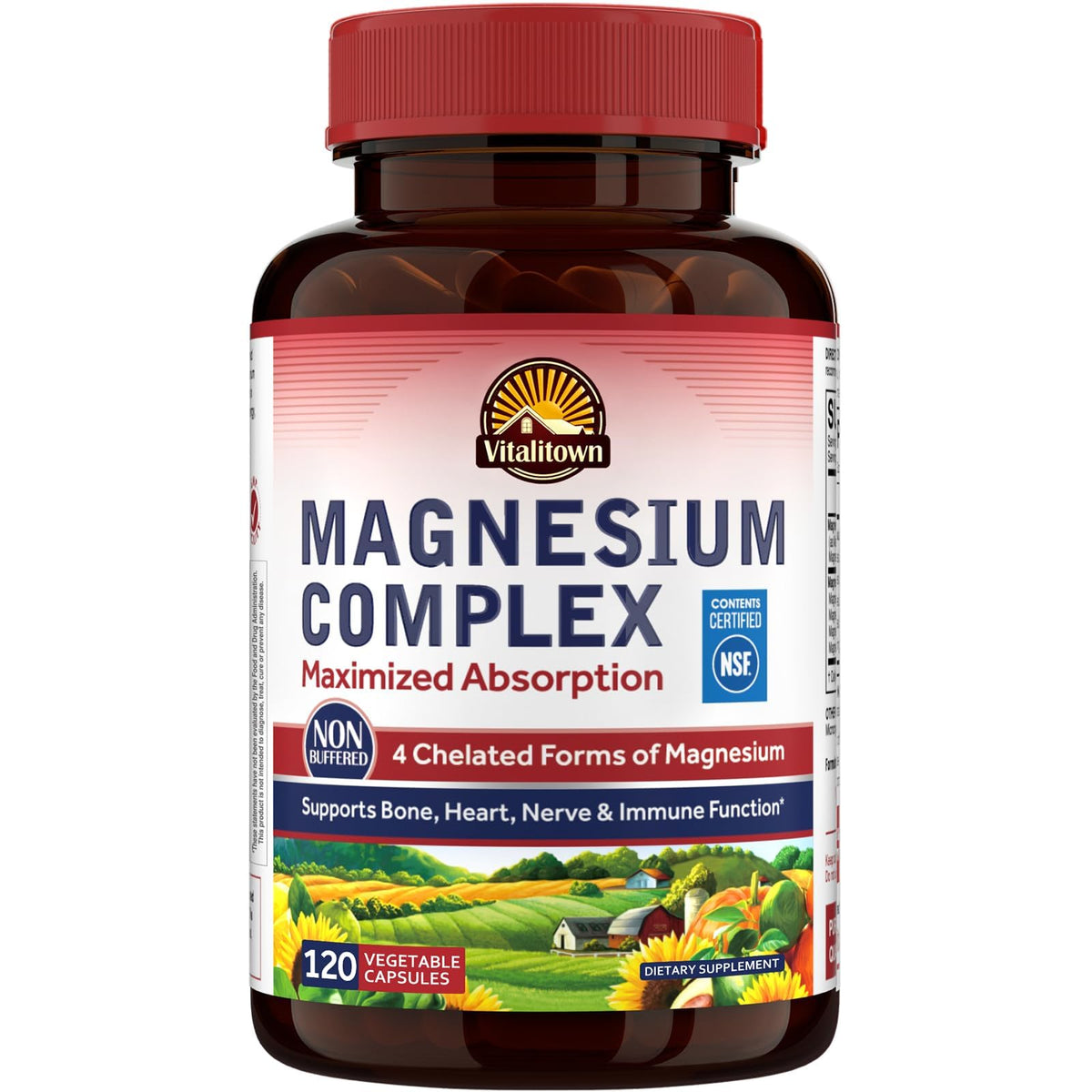 Vitalitown Magnesium Complex supplement bottle on a white background