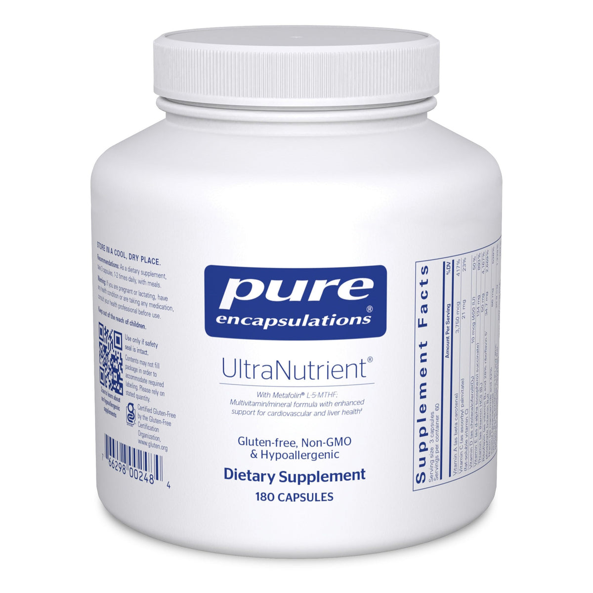 Pure Encapsulations UltraNutrient - Minerals & Multivitamins - Supports Liver & Heart Health* - Supplement for Antioxidants - with Vitamin C, CoQ10 & More - Gluten Free - 180 Capsules Pure EncapsulationsBuy Supplements Australia