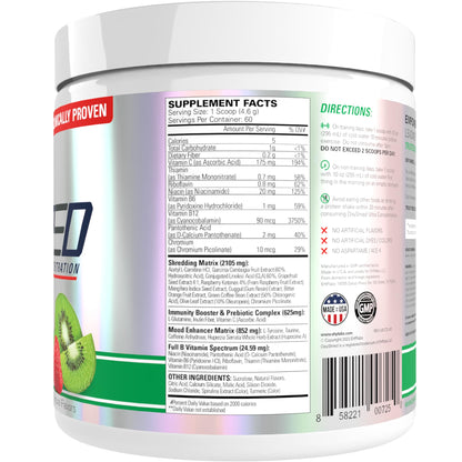 EHP Labs OxyShred Pre Workout Powder - Preworkout Powder with L Glutamine & Acetyl L Carnitine, Energy Boost Drink - Kiwi Strawberry, 60 Servings EHP Labs buy supplements Au