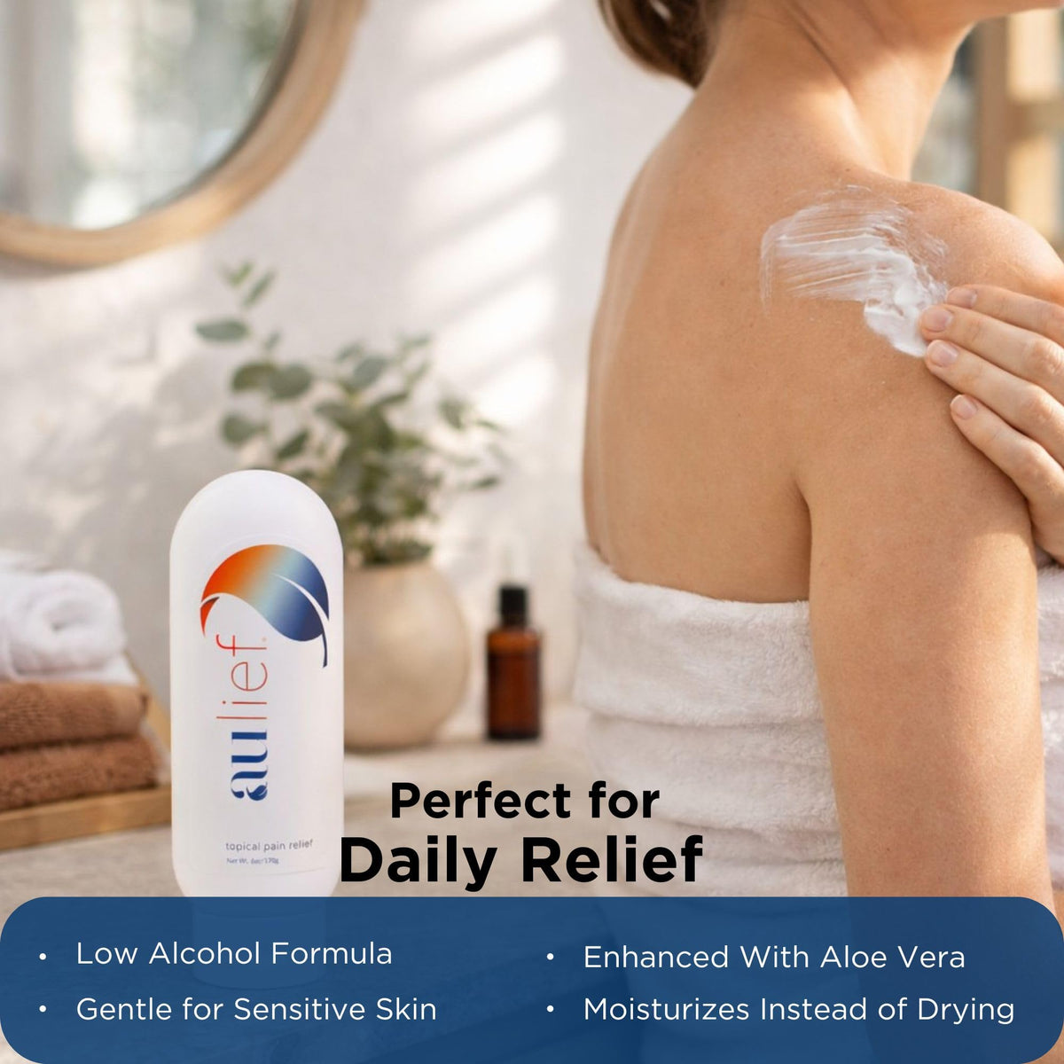 China-Gel Aulief Pain Relief Cream Arthritis & Muscle Rub for Sore Muscles & Joint Pain, Neck, Knee & Back Aches, Premium Mint Green Topical Gel, 8 oz Jar China-GelBuy Supplements Australia