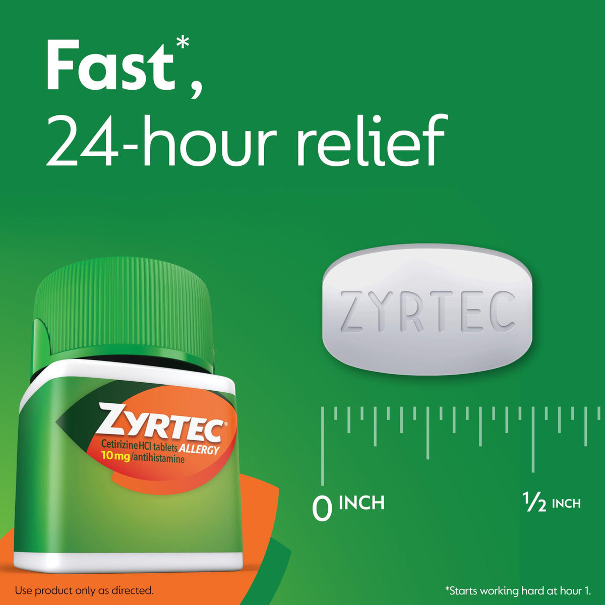 Zyrtec 24 Hour Allergy Relief Tablets, Fast-Acting Allergy Medicine for Indoor & Outdoor Allergies, Cetirizine 10 mg Tablet Antihistamine, 30 ct Bottle & 3 Single-Dose Travel Packs Bundle Pack Zyrtec buy supplements Au