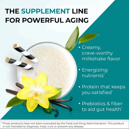 Reignite Wellness by JJ Virgin | Vanilla Plant-Based All-in-One Shake | New & Improved Formula Plant Protein Powder, Vitamins, Minerals, Greens & Aminos | 20g of Plant Protein | 30 Servings