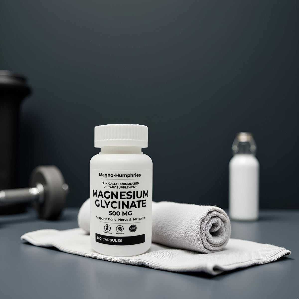 Magno-Humphries Magnesium Glycinate 500 mg - 100 Capsules | Gentle Chelated Form | Muscle, Nerve & Bone Support | Dietary Supplement | GMP Manufactured in The USA Magno-Humphries buy supplements Au