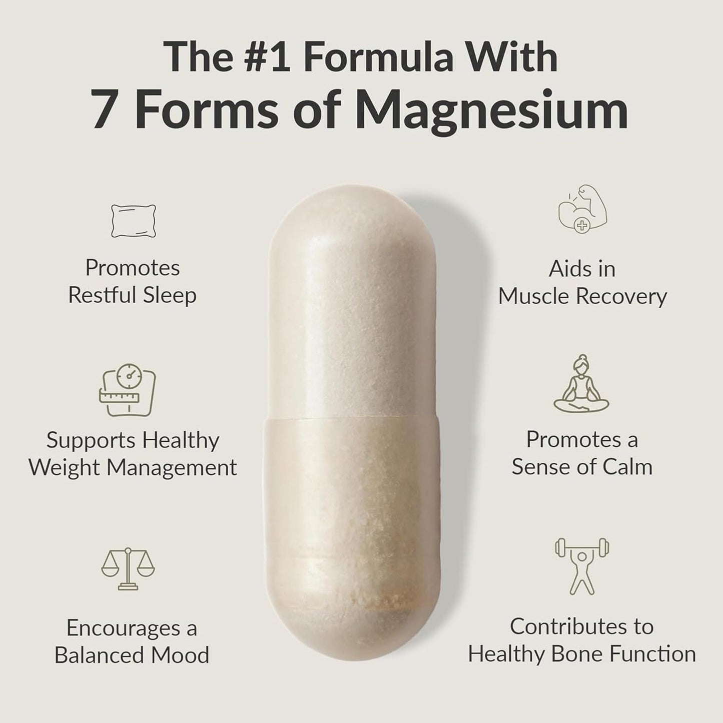 BIOptimizers Magnesium Breakthrough Supplement with 500mg - 7 Forms of Magnesium: Glycinate, Malate, Citrate, and More - Natural Support for Sleep and Cognitive Function -60 Capsules- Calming Vitamins BIOptimizers buy supplements Au