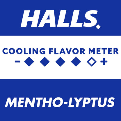 HALLS Cough and Throat Relief Mentho-Lyptus Cough Drops, 30 Drops