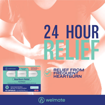 WELMATE Esomeprazole Magnesium 20mg Delayed Release Capsules, 84 Count (2-Pack) – Acid Reducer for Frequent Heartburn & Acid Reflux Relief, 24HR Protection, Digestion Support WELMATE buy supplements Au