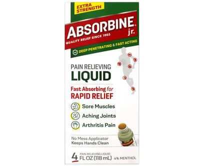 Absorbine Plus Pain Relieving Liquid - 4 oz, Pack of 6. ABSORBINE JR.Buy Supplements Australia
