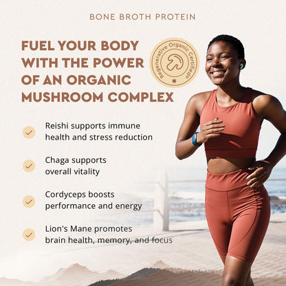 Ancestral Supplements Vanilla Protein Bundle & Frother Wand – Grass Fed Beef Organ Blend with 20g Protein, Gut Health Support & Organic Mushrooms, Rechargeable Electric Frother Wand (Double Whisk, Sta