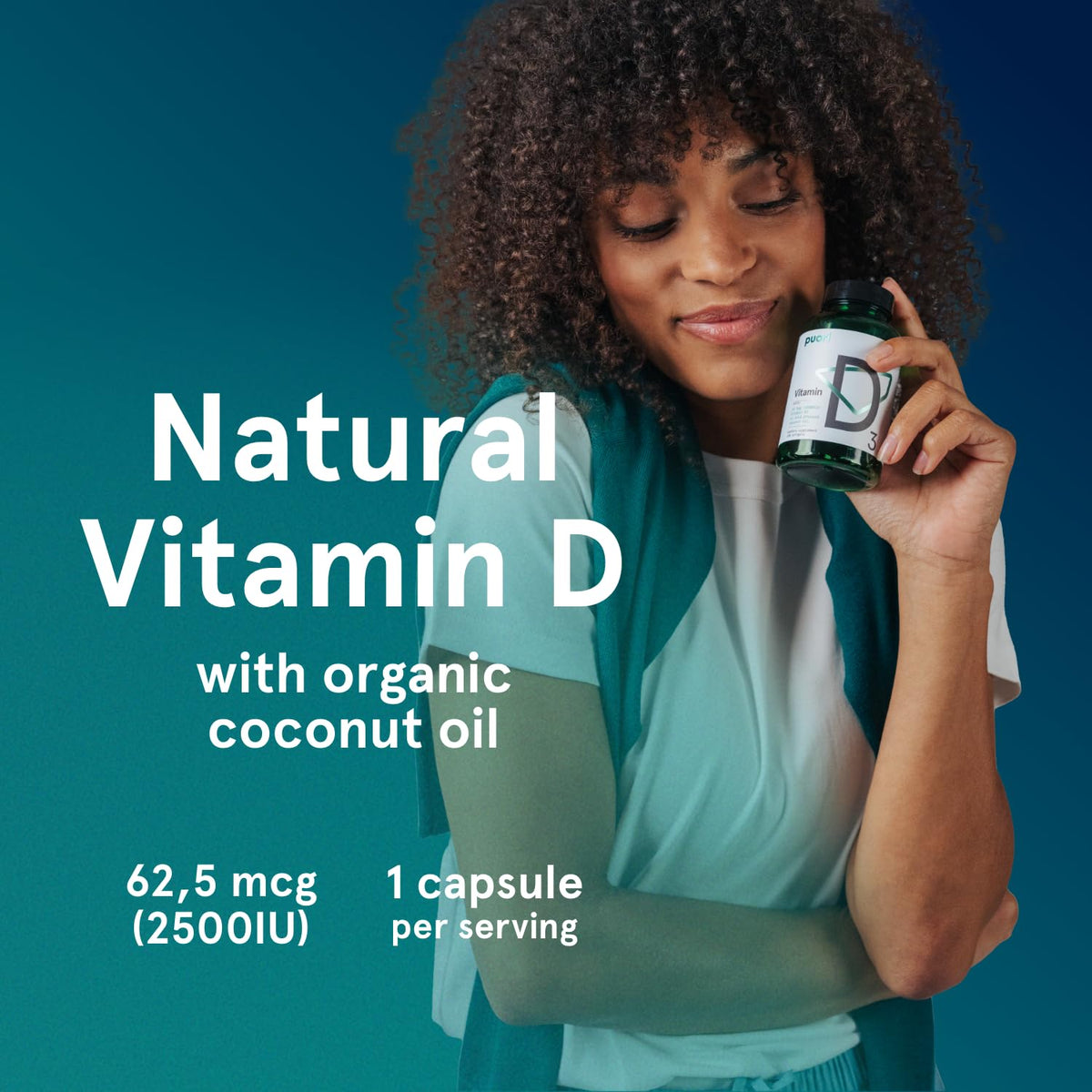 Puori Vitamin D3 Softgels, 2500 IU (62.5 mcg) - Fast Absorbing Vitamin D3 Supplements for Immune System Support, Bone Health & Density and Healthy Muscle Functions - Non-GMO & Gluten-Free - 120 Count Puori buy supplements Au