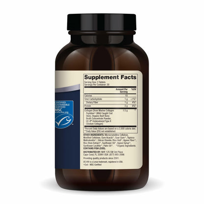Dr. Mercola Collagen Complex - Supports Skin & Connective Tissue - Types I, II & III Collagen - Non-GMO, Gluten-Free & Soy-Free - 90 Tablets (30 Servings) Dr. Mercola buy supplements Au