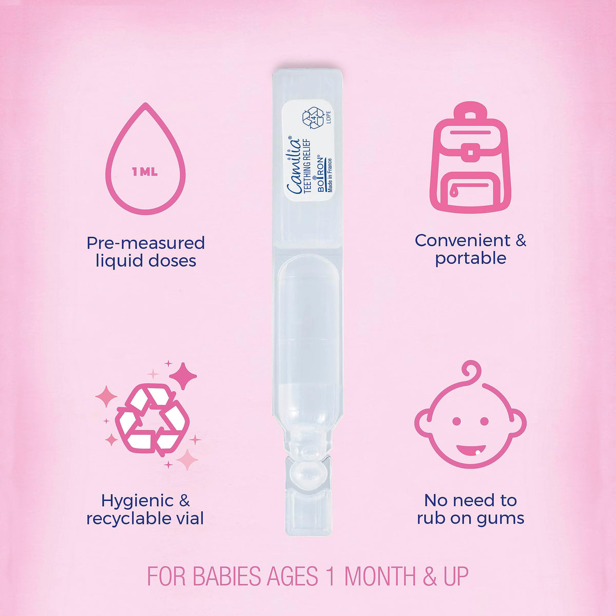 Boiron Camilia Teething Drops for Daytime and Nighttime Relief of Painful or Swollen Gums and Irritability in Babies - 30 Count Boiron buy supplements Au