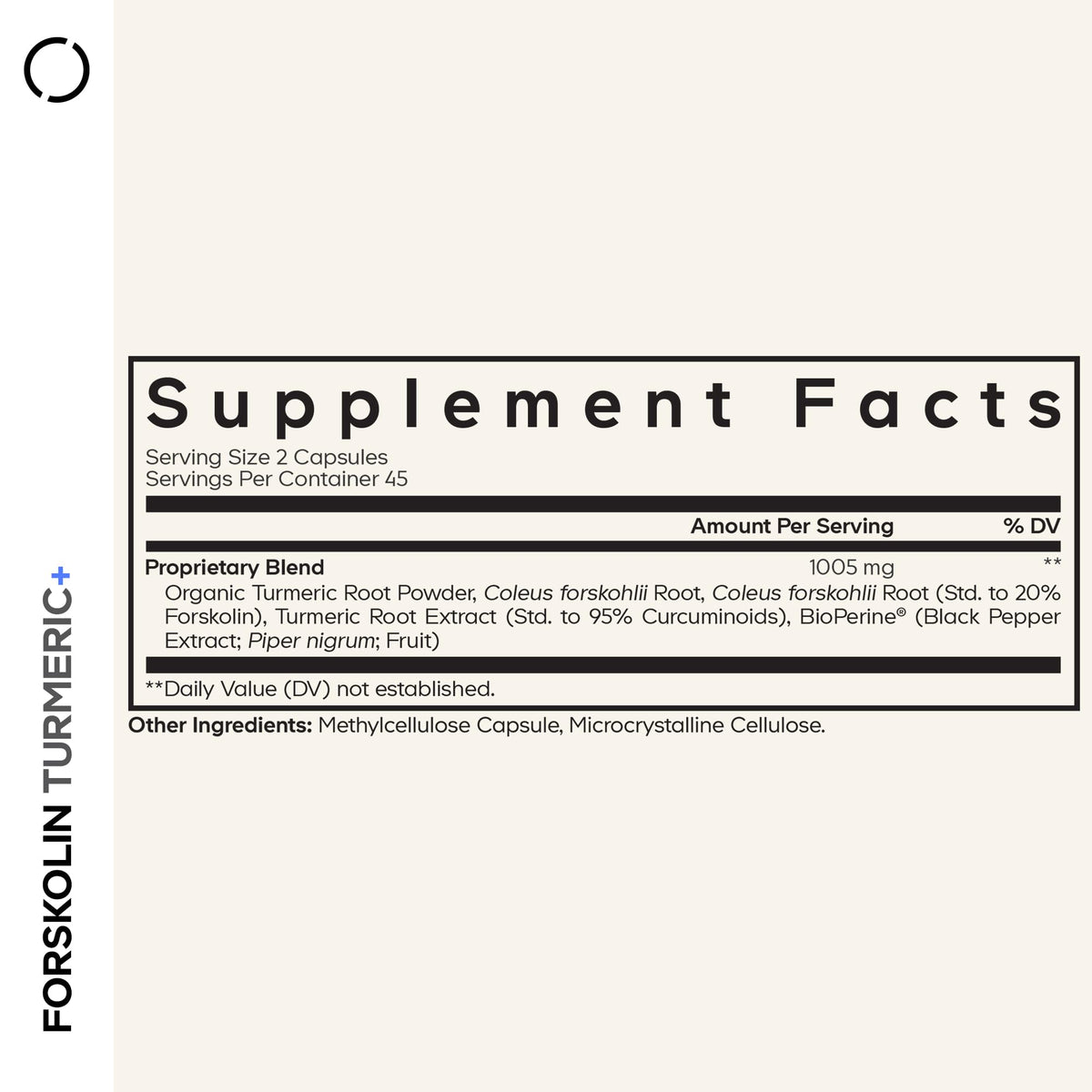 Codeage Forskolin, Pure Forskolin Coleus + Organic Turmeric Root Powder, 95% Curcuminoids + Bioperine Black Pepper - 20% Standardized Coleus Forskohlii Supplement - Non-GMO - 90 Capsules CodeageBuy Supplements Australia