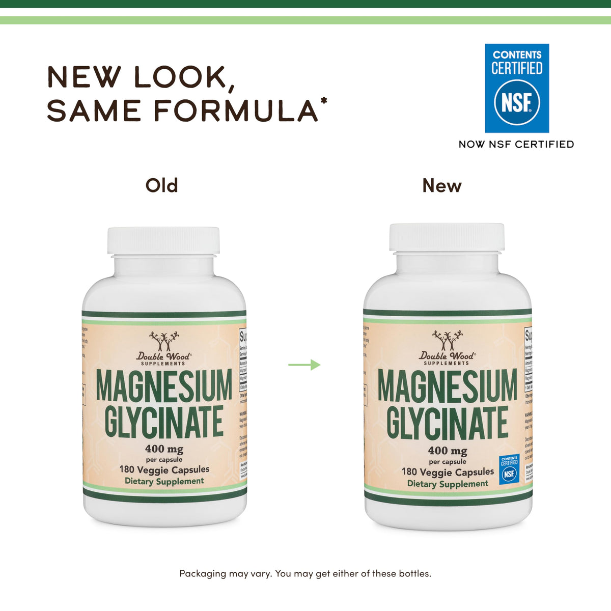 Magnesium Glycinate 400mg | 180 Capsules | Sleep, Muscle, & Heart Support | Vegan, Third Party Tested, Gluten Free, Non-GMO, by Double Wood Supplements Double Wood Supplements buy supplements Au