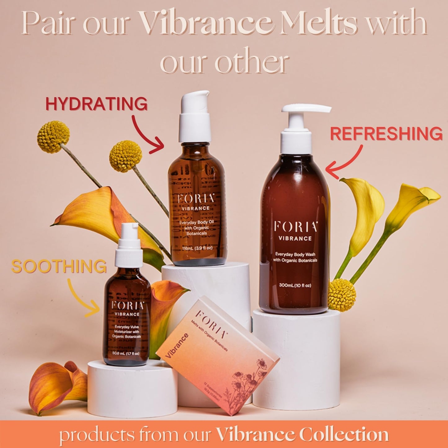 FORIA Vibrance Melts - Organic, Fragrance- Free, Natural Moisturizing Vaginal Suppositories - 12 Count FORIA buy supplements Au