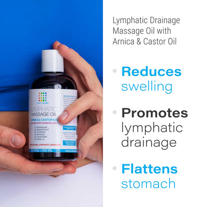 Bruizex Lymphatic Drainage Massage Oil with Arnica & Cold Pressed Castor Oil, Lightweight Non-Greasy Body Massage Oil for Daily Lymphatic Massage, Aftercare Routine, Lightweight Formula - 8.5 Oz Bruizex buy supplements Au