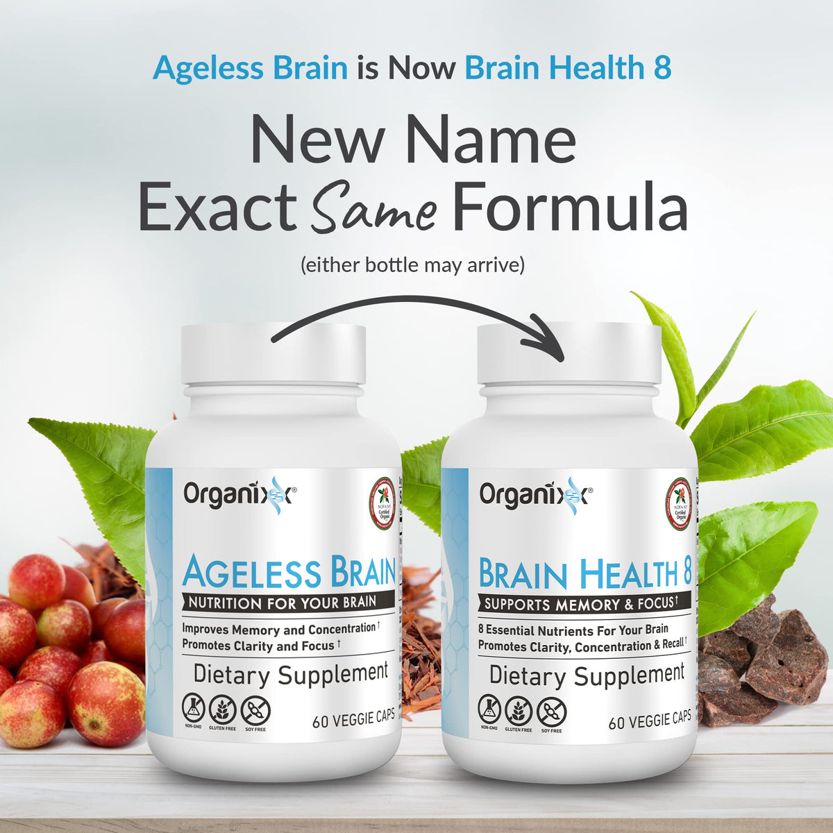 Organixx Ageless Brain Powerful Brain Health Supplement to Support Brain Function, Clarity, Focus, Re-Energize Brain Cells, Helps Promote a Balanced Mood, Gluten Free, Non GMO, 60 Vegetarian Capsules OrganixxBuy Supplements Australia